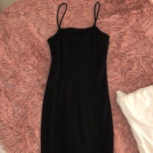 Trendy Instagram Baddie Black Dress